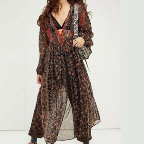 Free People Movement by Free People Flowing Printed Maxi Top Tunic Dress - Picture 3 of 14